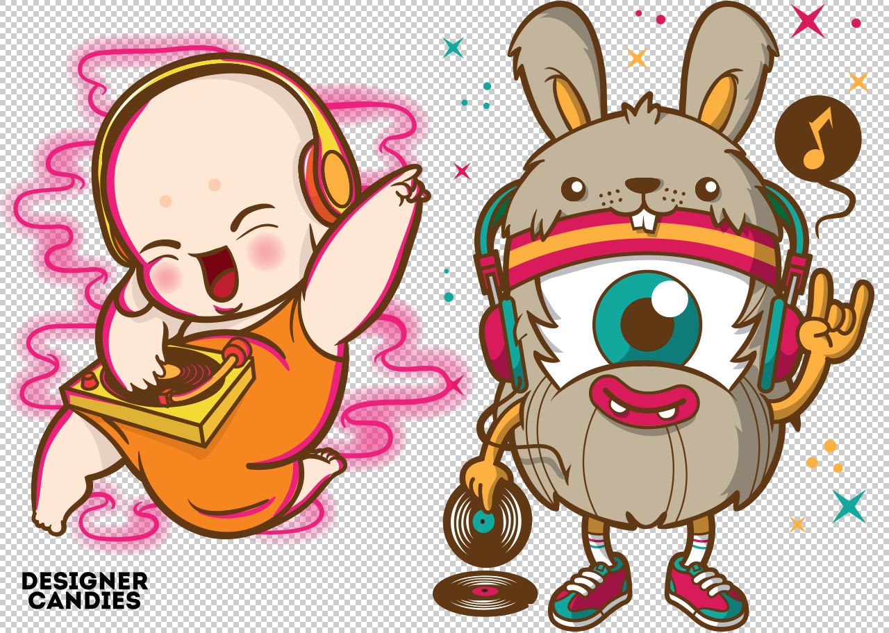 Free DJ Character Illustrations