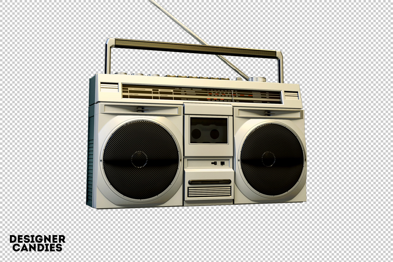 3D Boombox Render