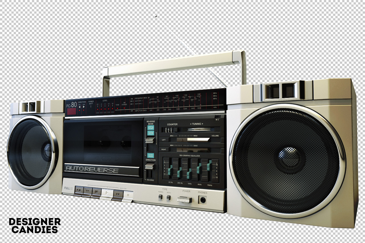 Retro Boombox Render