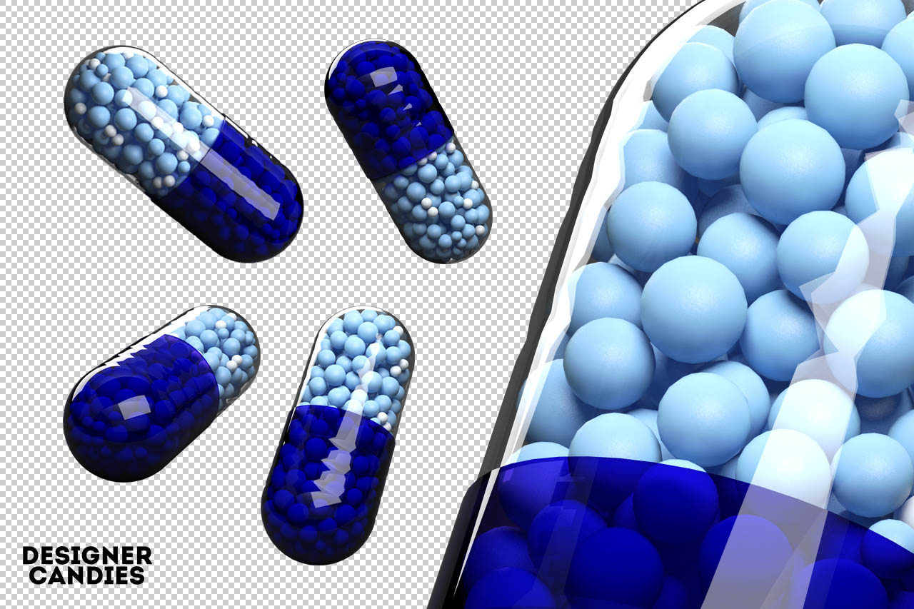Capsule Drug Renders