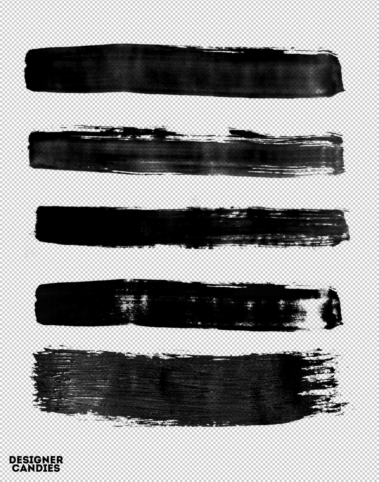 Distressed Halftone Brush Strokes