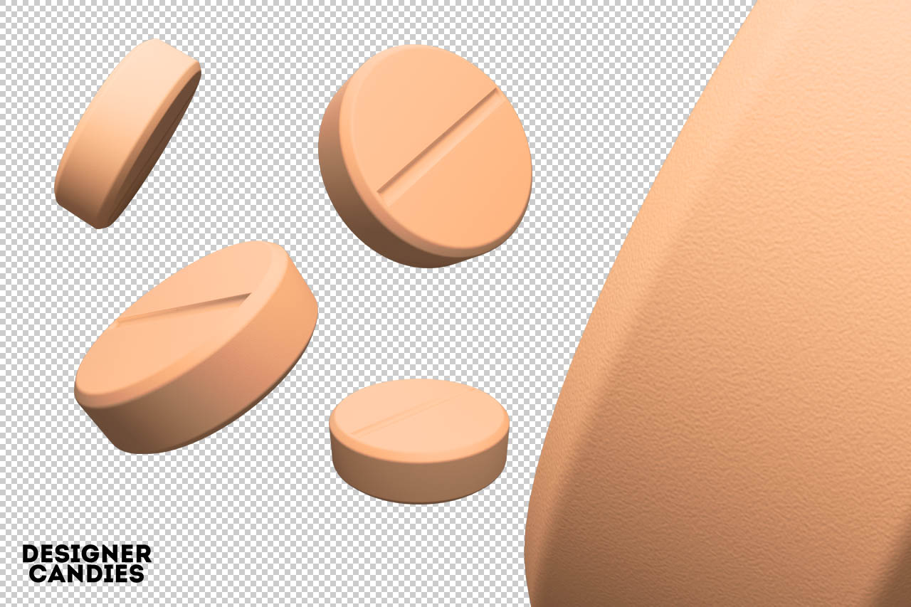 Tablet / Drug Renders