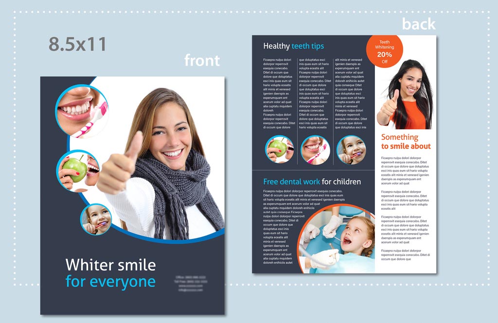 Blue & White InDesign Business Flyer Templates