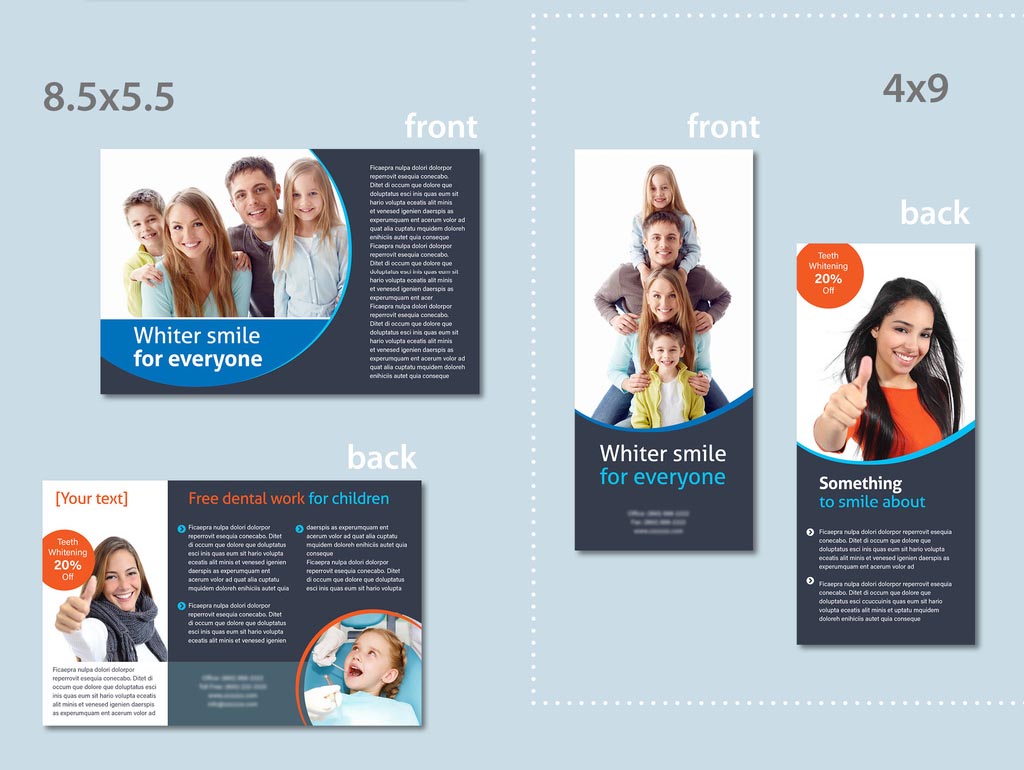 Blue & White InDesign Business Flyer Templates