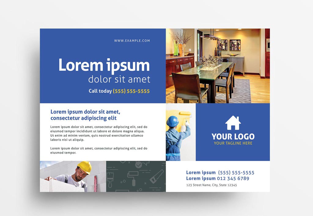 Handyman Construction Service InDesign Flyer Template