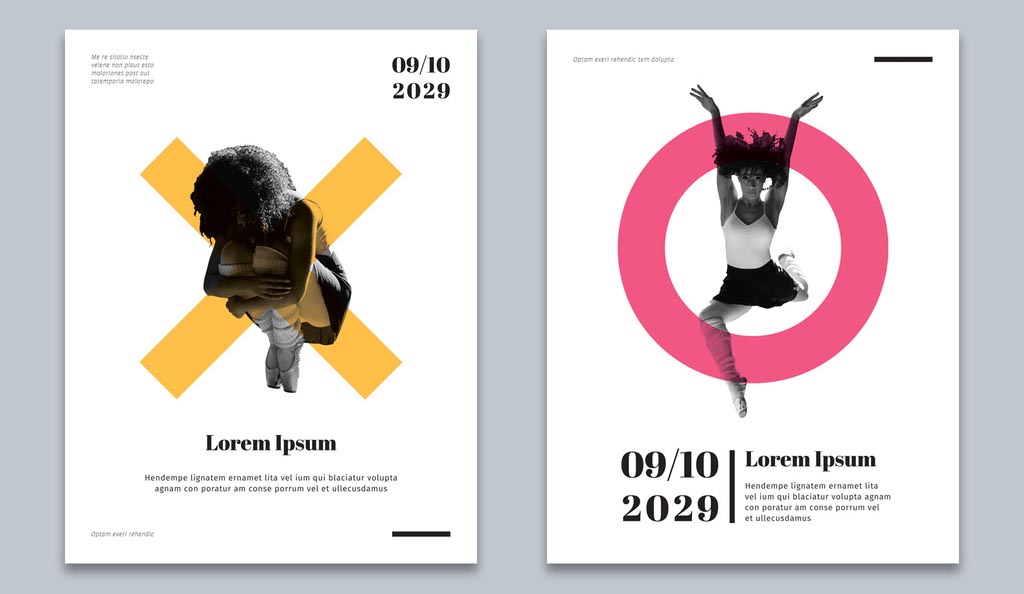 InDesign Flyer Templates with Geometric Symbols