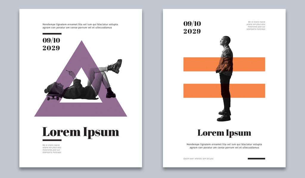 InDesign Flyer Templates with Geometric Symbols
