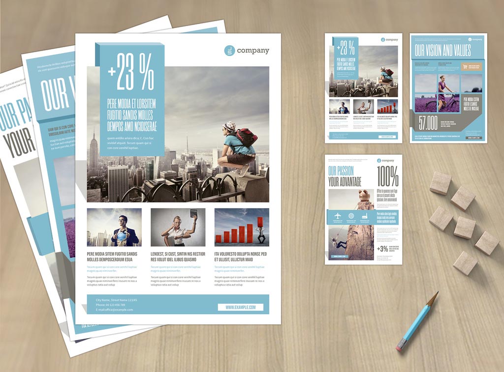 Light Blue InDesign Flyer Template