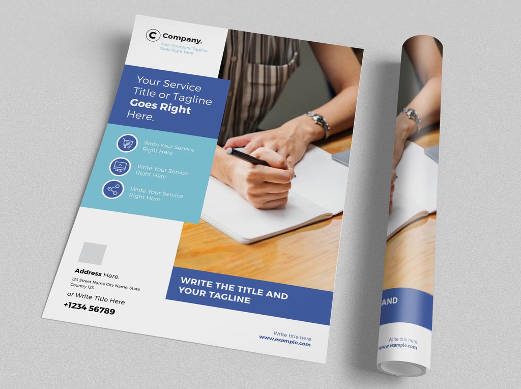 Modern Corporate Flyer Template for InDesign