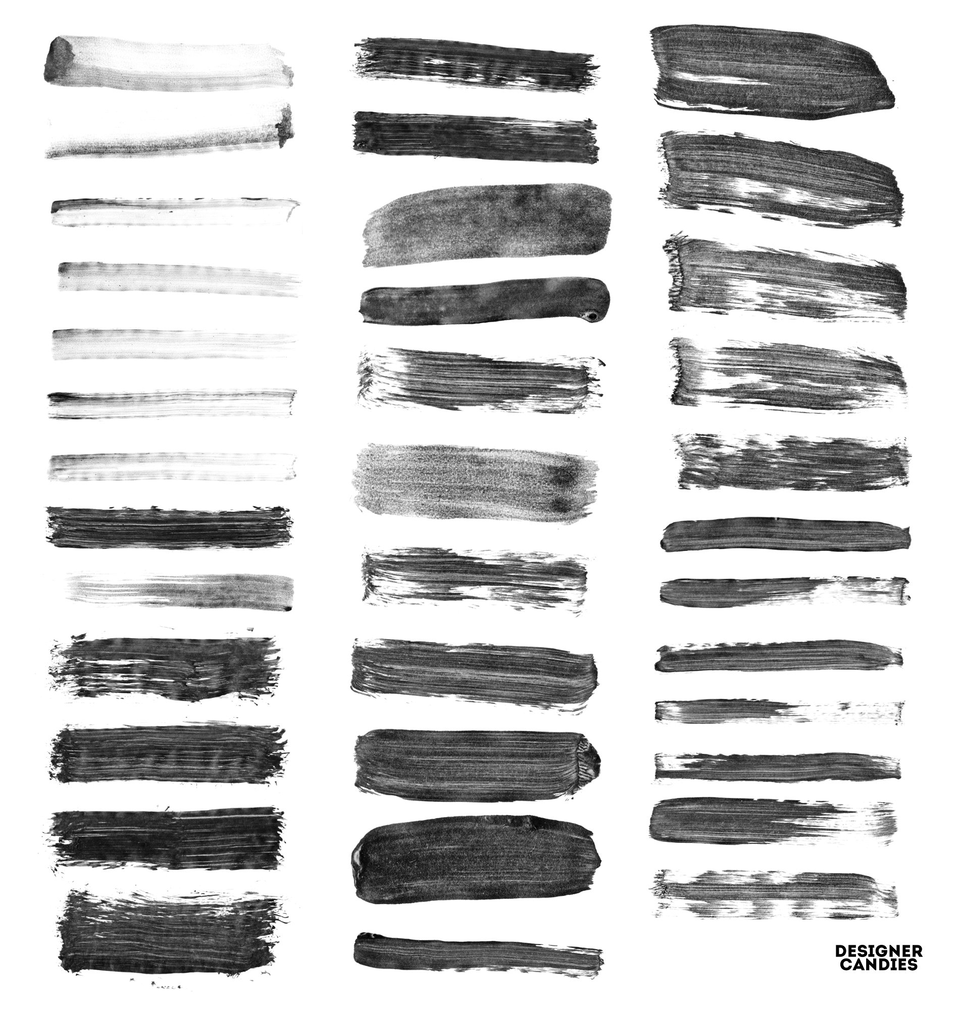 Wet Brush Stroke Brushes for Photoshop