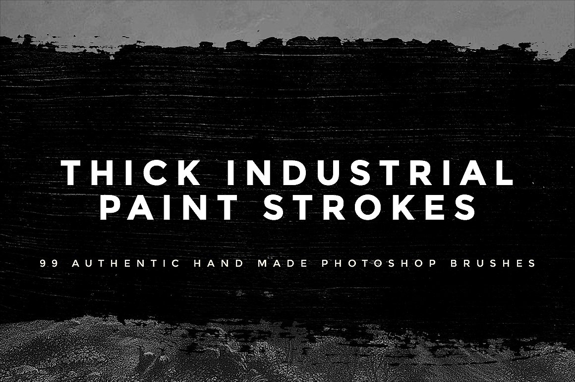 Thick Industrial Paint Stroke Brushes for Photoshop