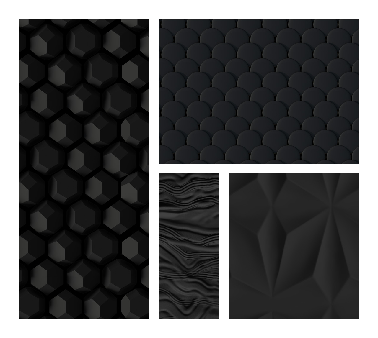 Matte Black Patterns Photoshop