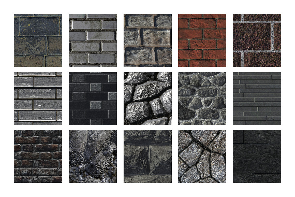 15 Stone Brick Patterns Tiles