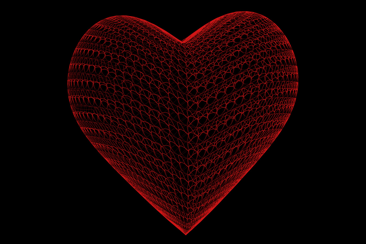 Love Heart Wireframe