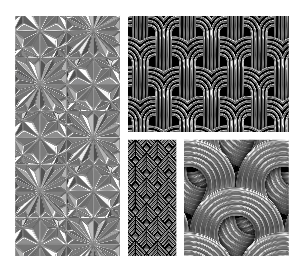 3D Art Deco Patterns for Photoshop