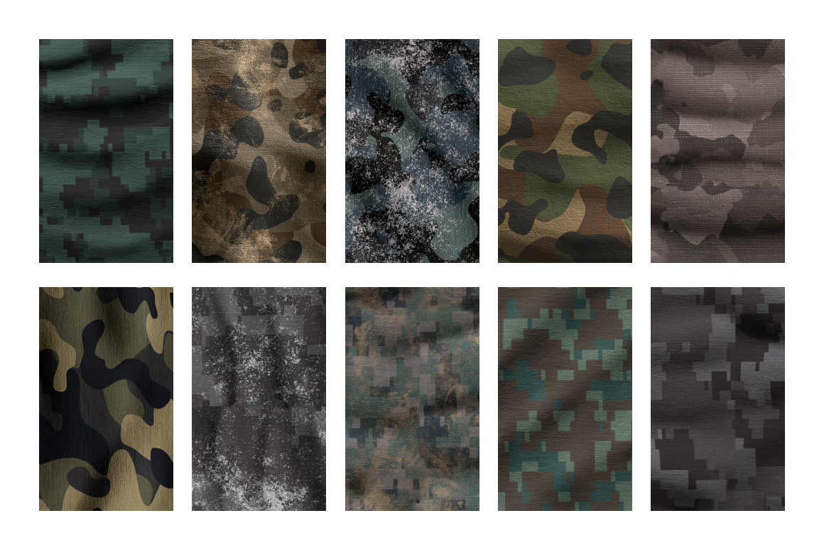Military Camo Patterns in PSD