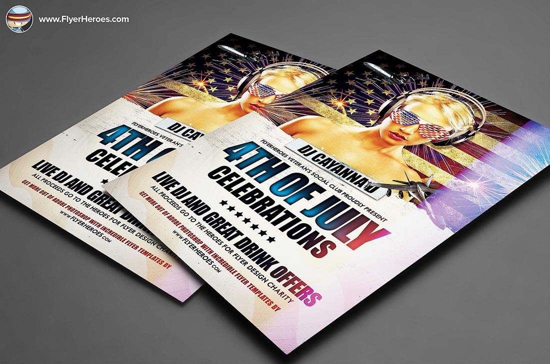 4th July PSD Party Flyer Template
