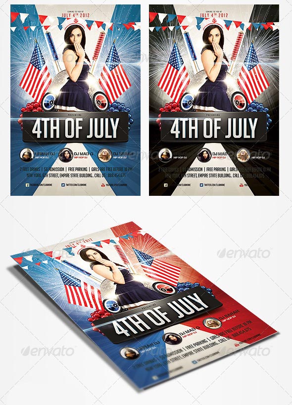 4th of July Party Flyer Template