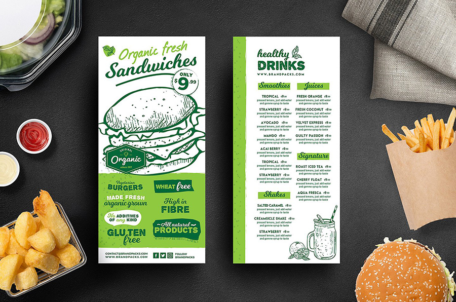 DL Menu Flyer Template
