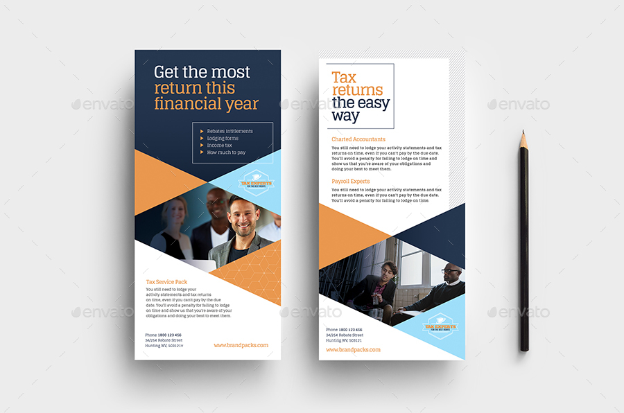 DL Tax Service Rack Card Template
