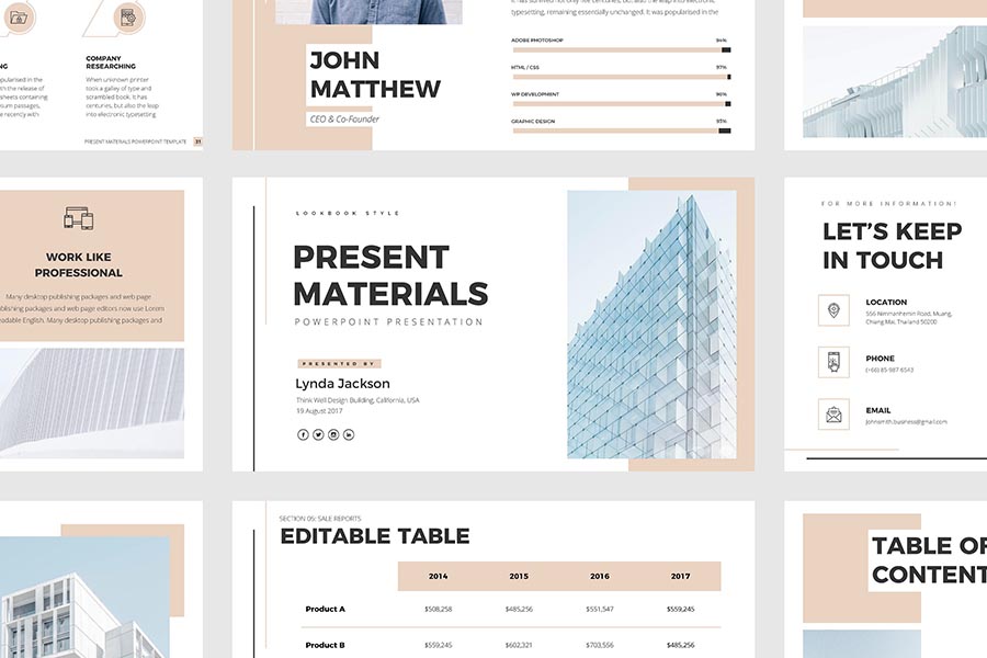 Present Materials Simple PowerPoint Template