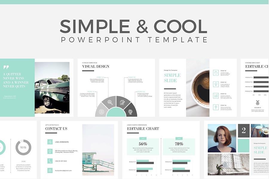 Simple & Cool PowerPoint Presentation Template