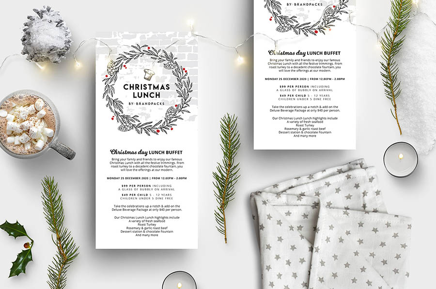 Christmas DL Menu Templates