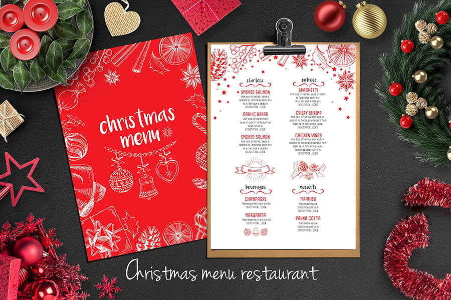 Christmas Menu Layout Templates