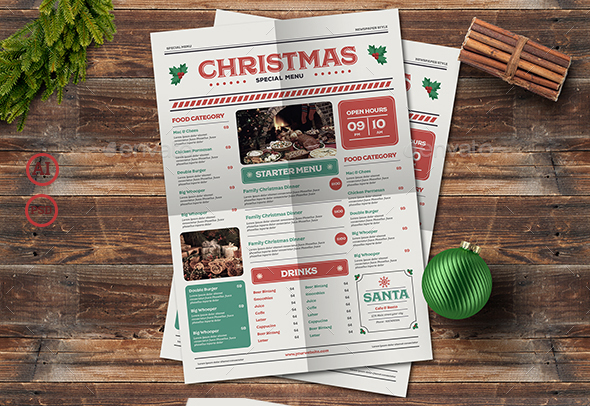 Special Christmas Menu Template