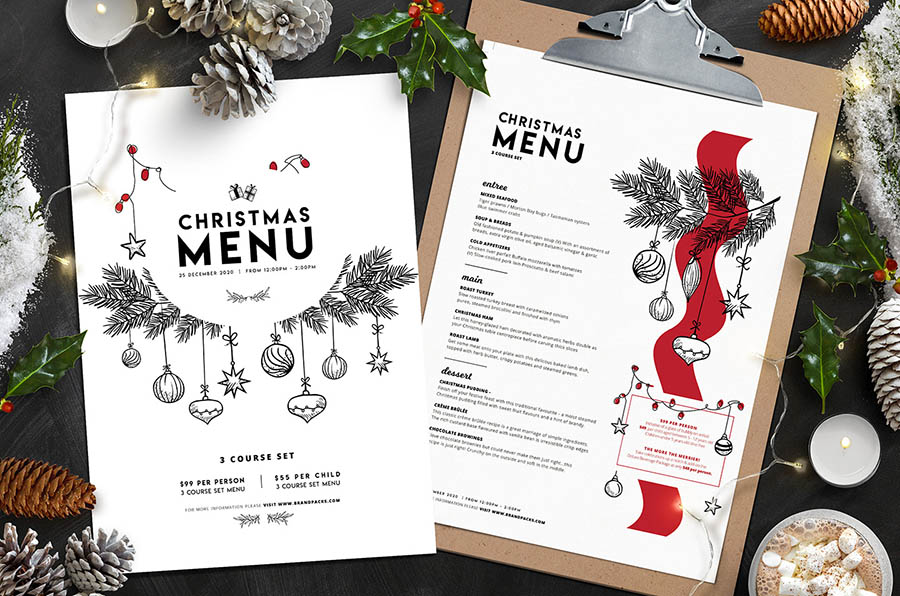 Christmas Menu Templates Vol.3