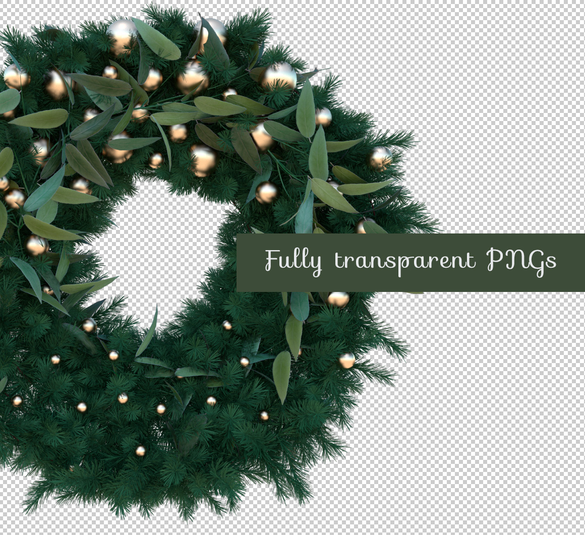 Transparent Christmas Wreath PNGs