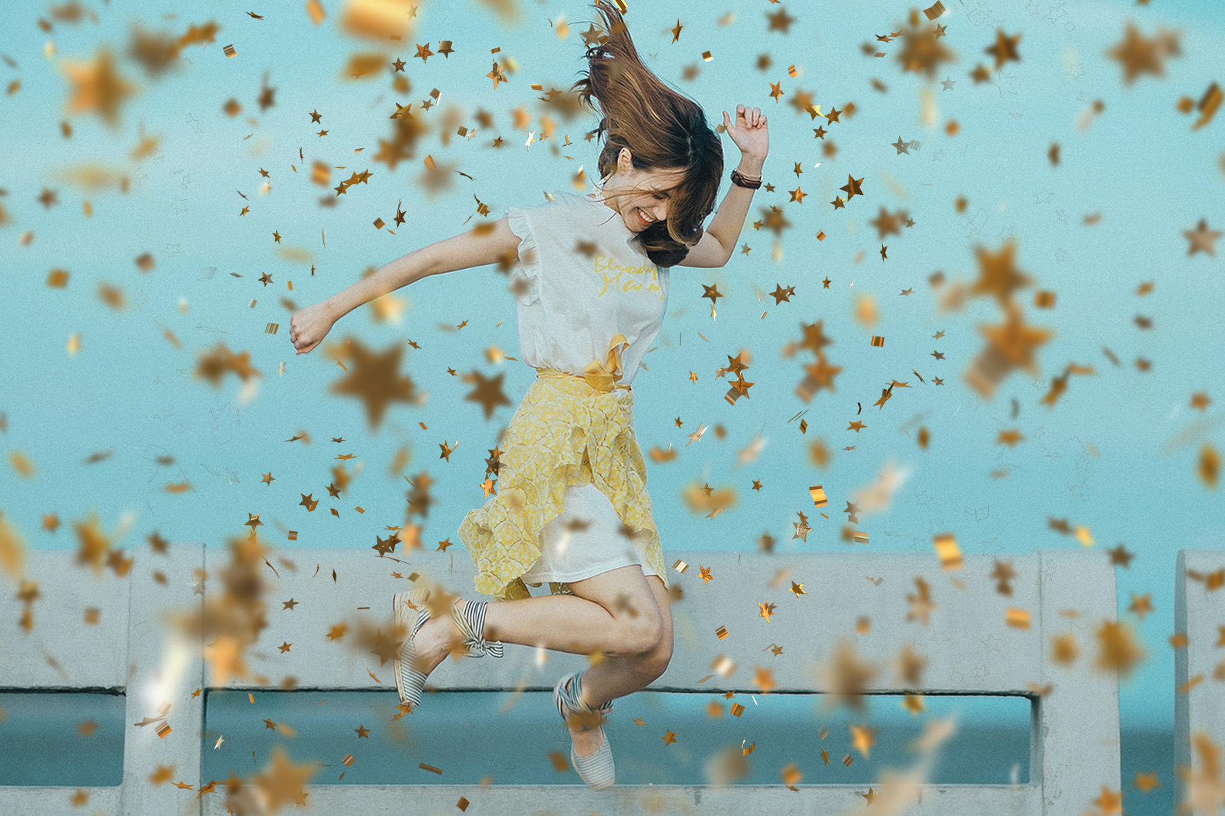 Layered Confetti Overlays
