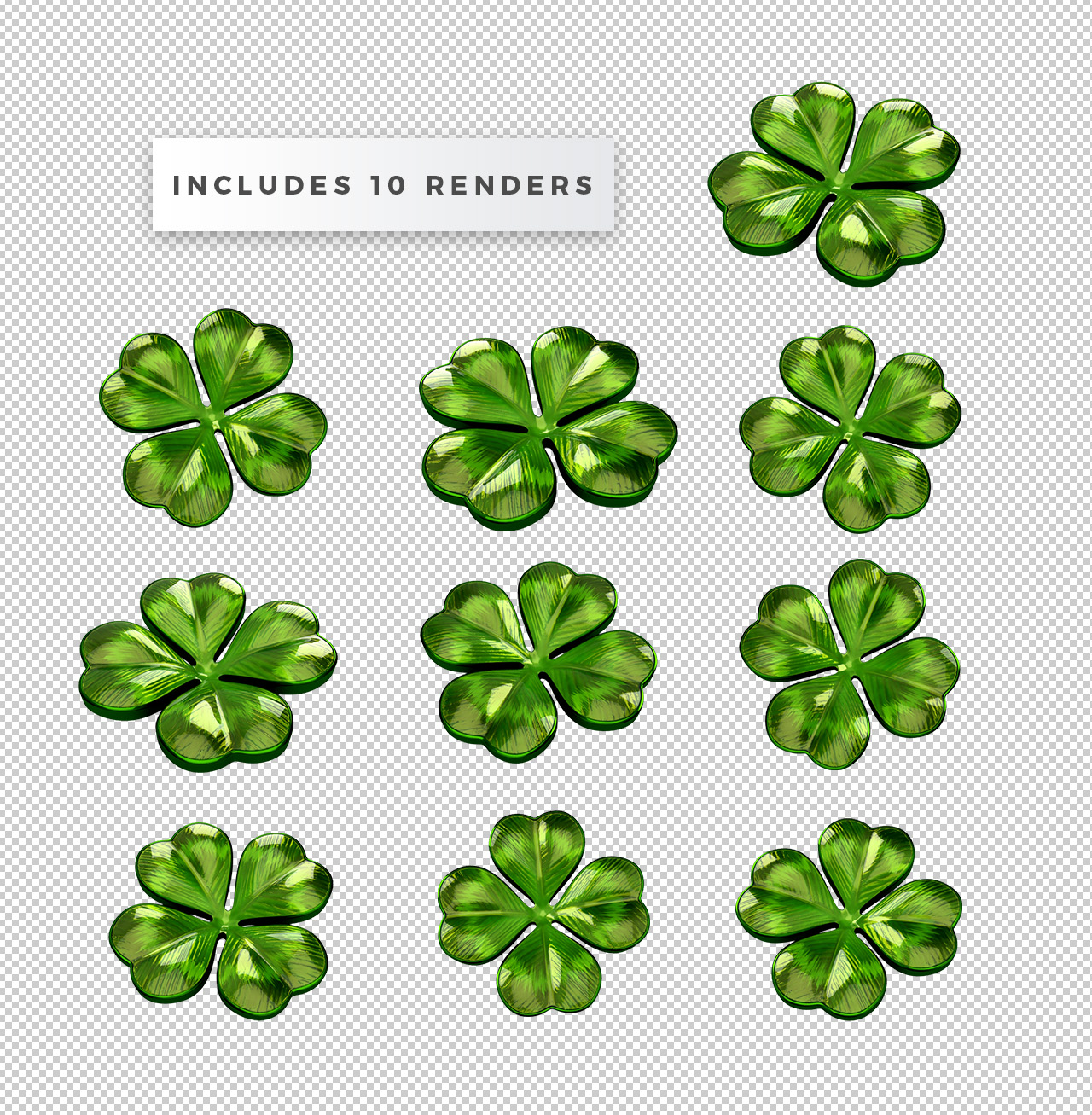 Free 3D Clover PNGs