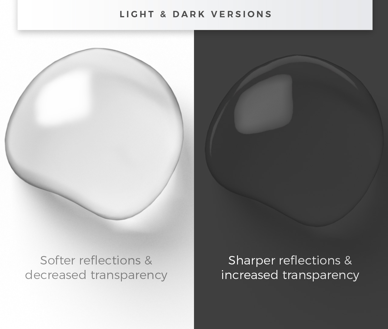 Light & Dark Water Droplet PNGs
