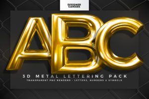 3D Metal Lettering Pack