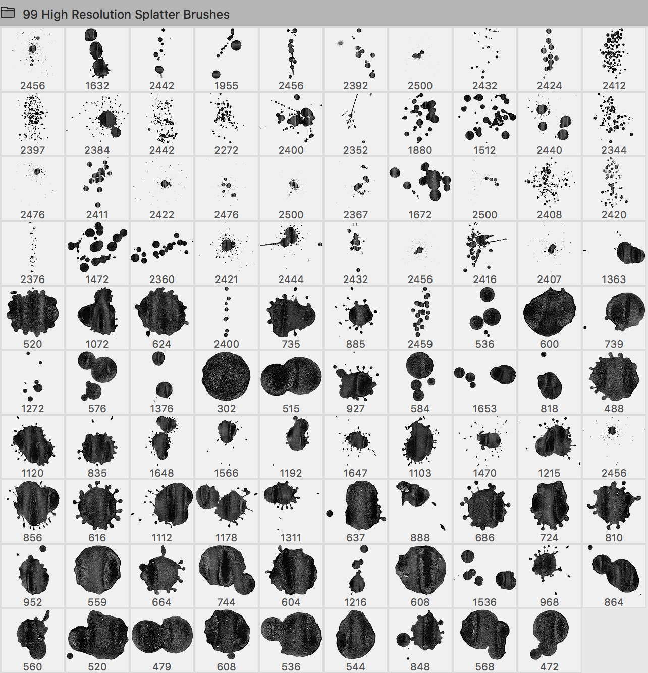 Splatter Brushes for Photoshop