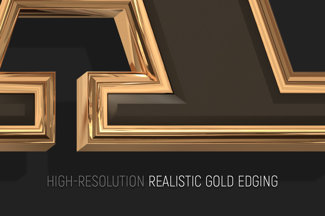 Realistic Gold Edging