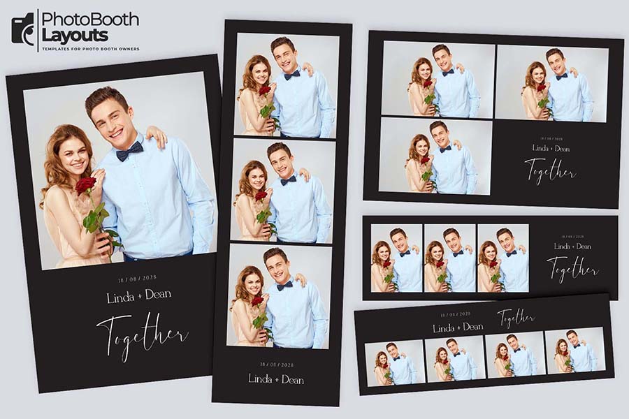 Free Black Wedding Photo Booth Template