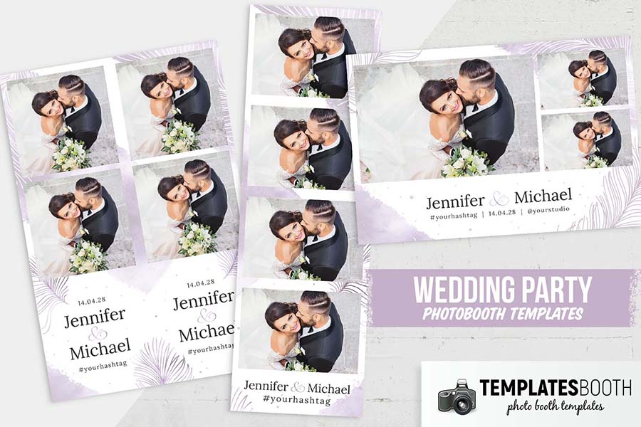 Free Minimal Purple Photo Booth Template