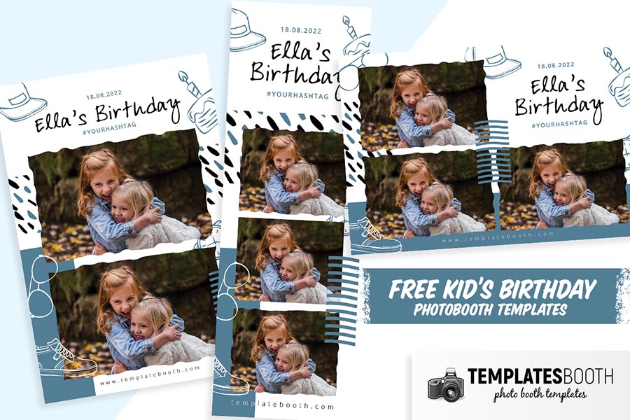 Free Kid's Birthday Party Photo Booth Template