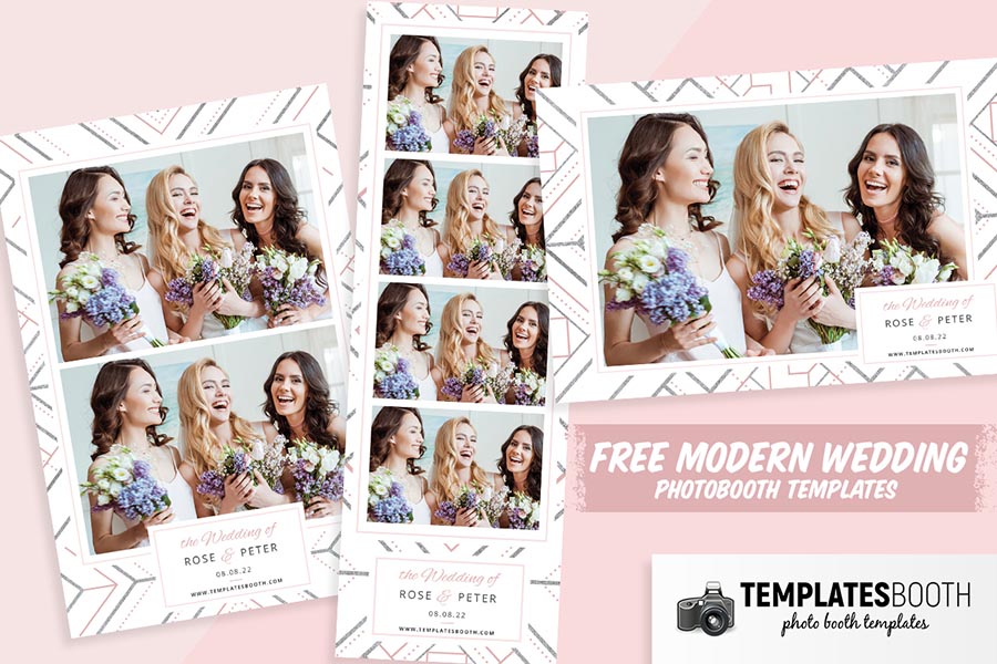 Free Modern Wedding Photo Booth Templates