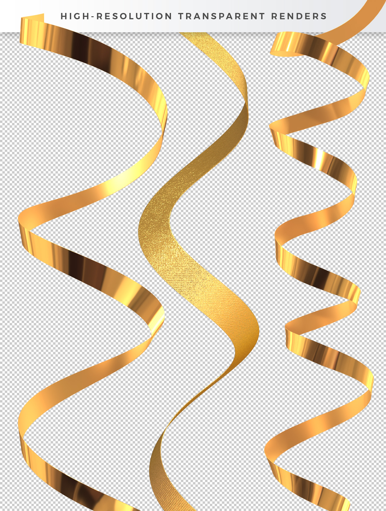 High-Resolution Ribbon PNGs