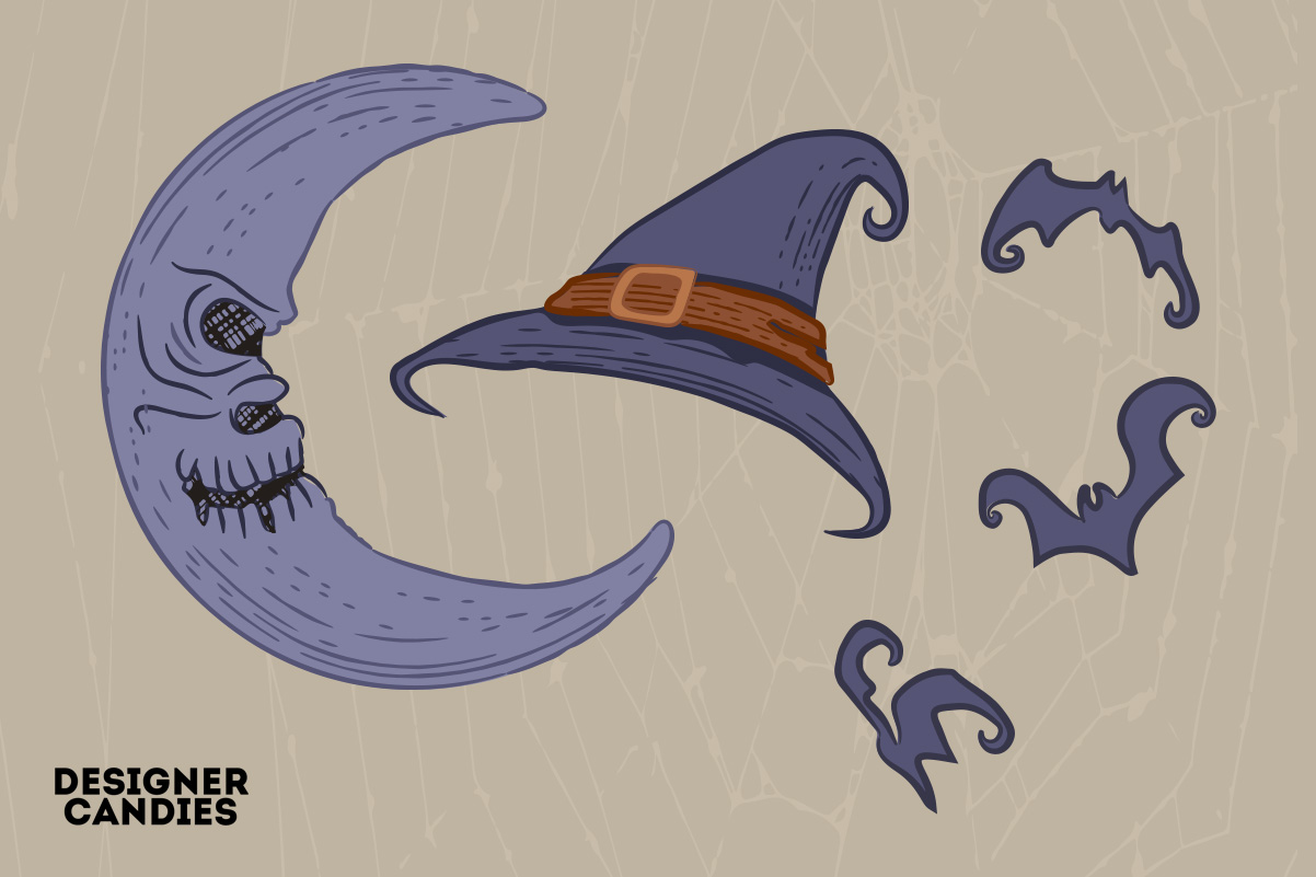 Halloween Elements in PSD & Vector