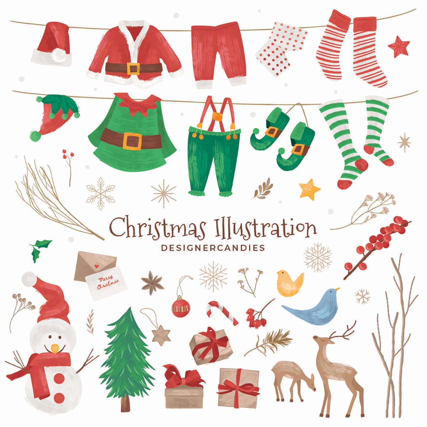 Christmas Vector Illustrations (Full Preview)