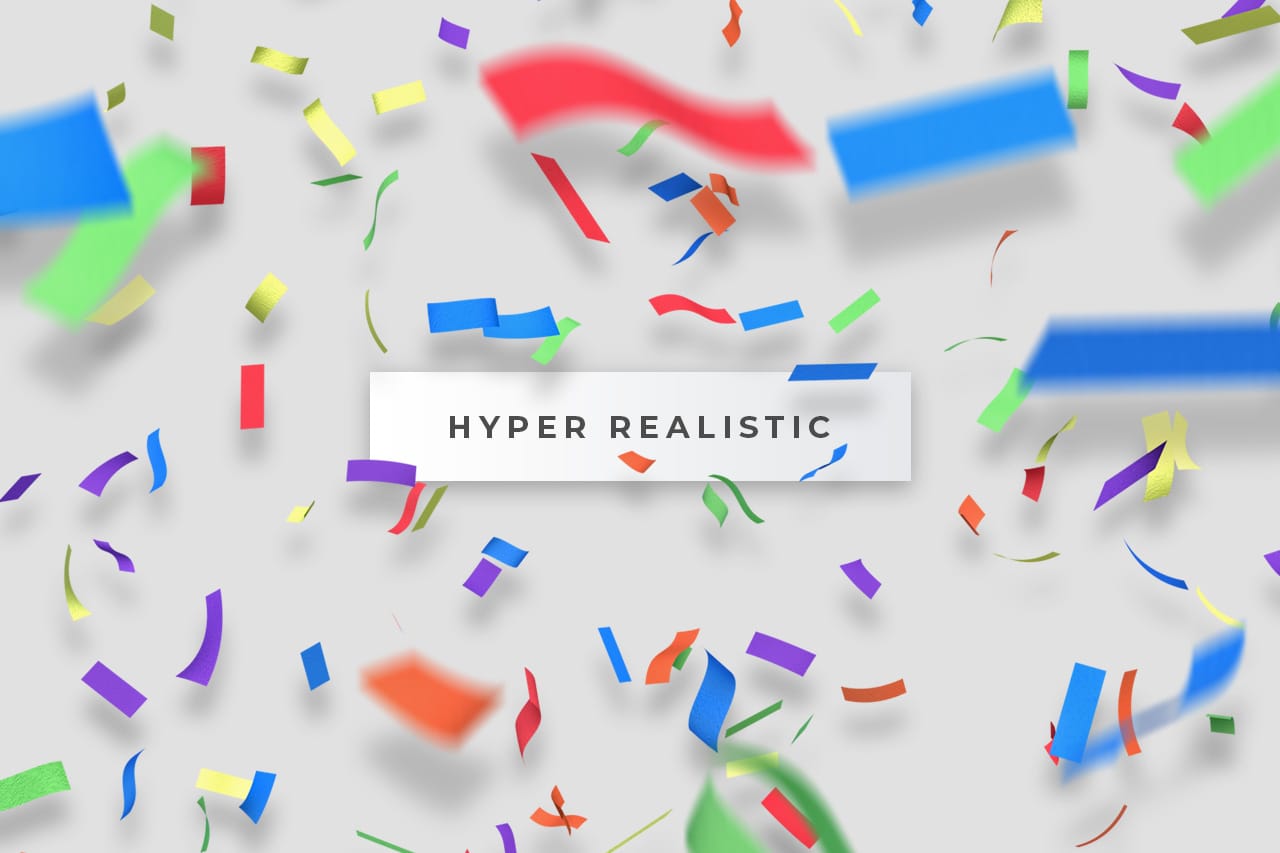 Realistic Paper Confetti Overlay