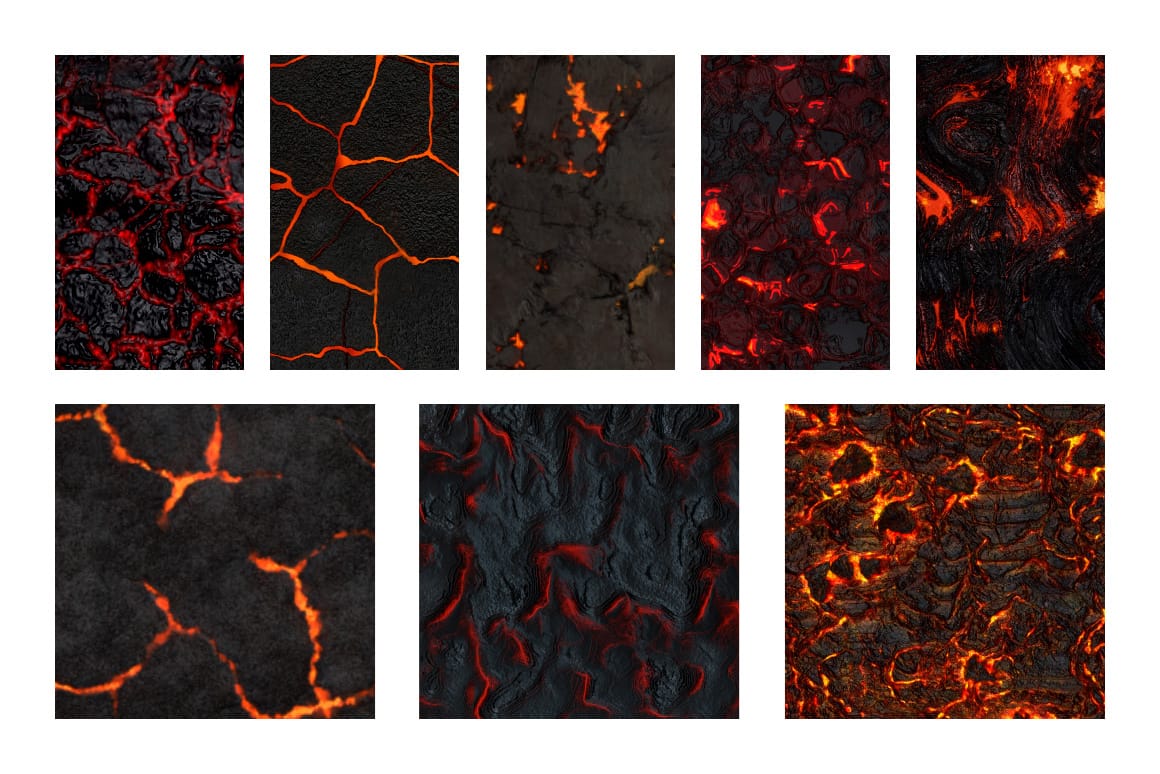 Seamless Molten Lava Patterns