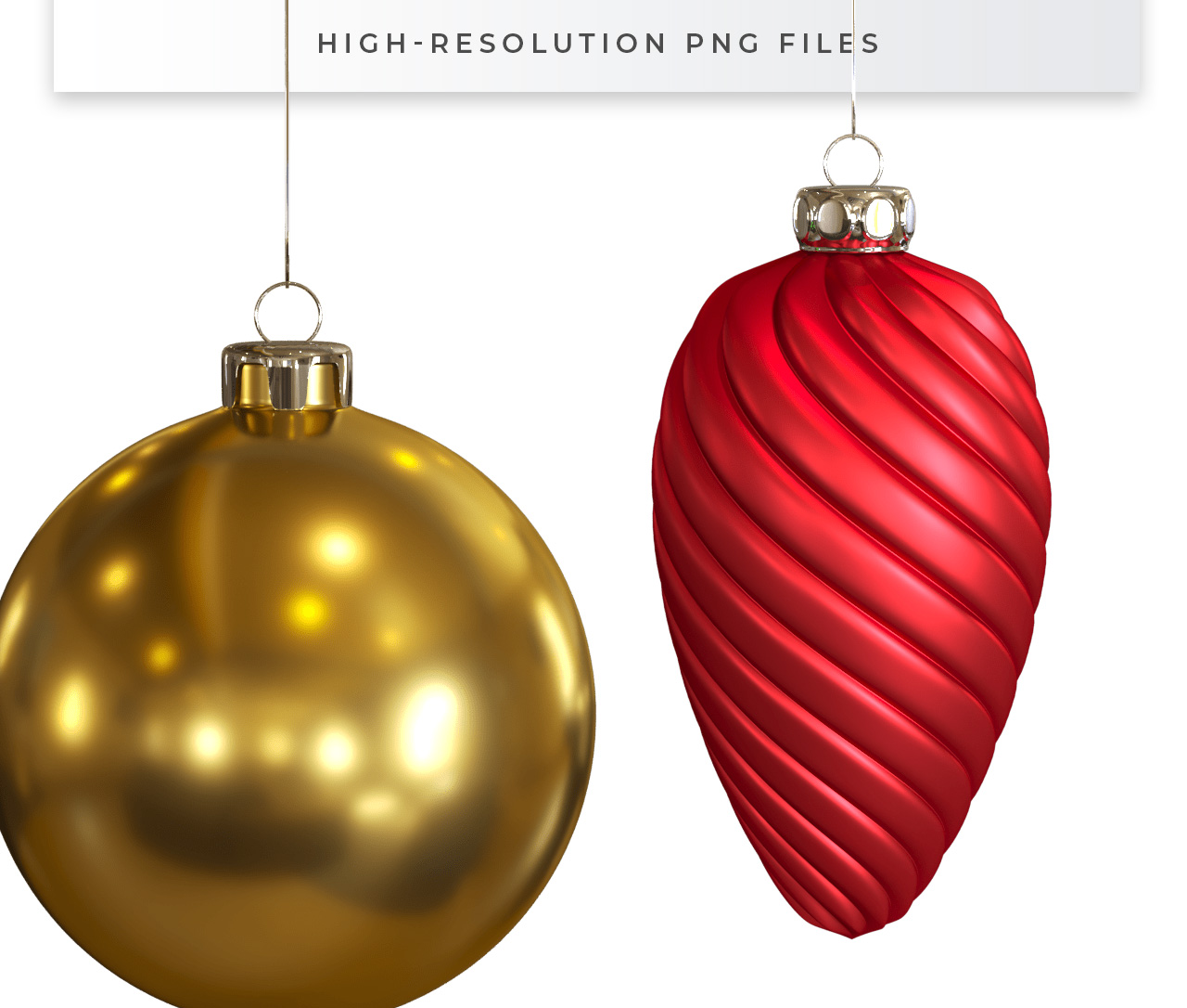 Christmas Baubles Isolated PNGs