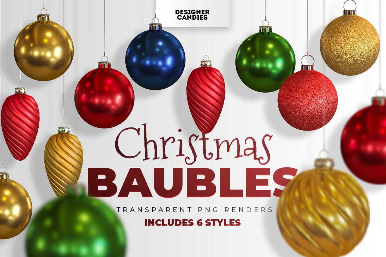 Christmas Baubles PNGs