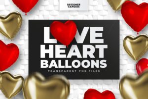 Love Heart Balloon PNGs