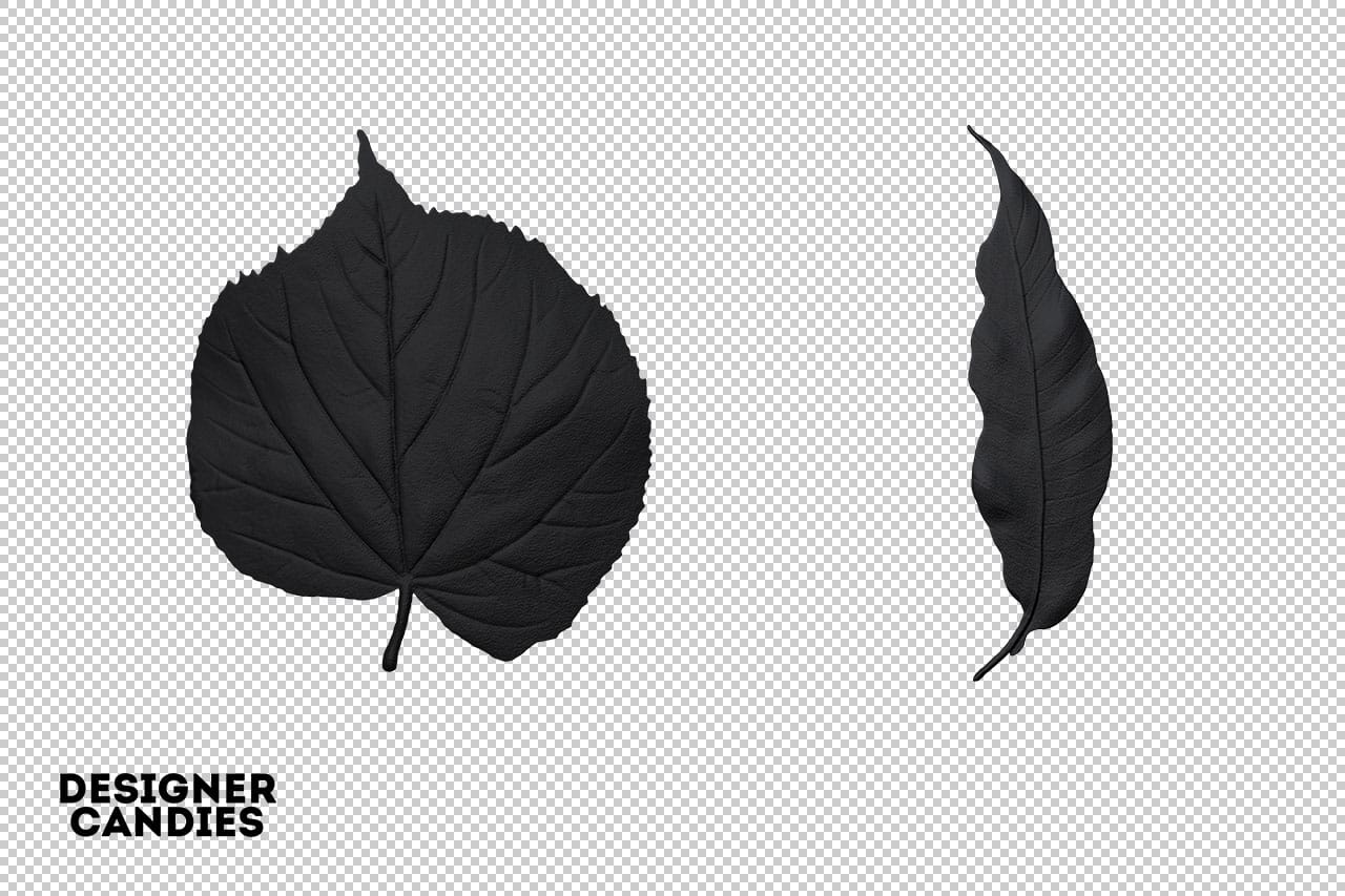 Black Leaf Clipart PNG